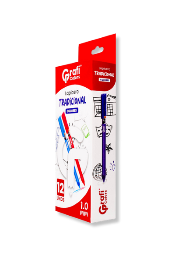 Lapicero Grafi Colors Colores 1,0m x 12 Unidades