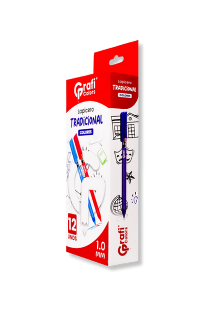 Lapicero Grafi Colors Colores 1,0m x 12 Unidades
