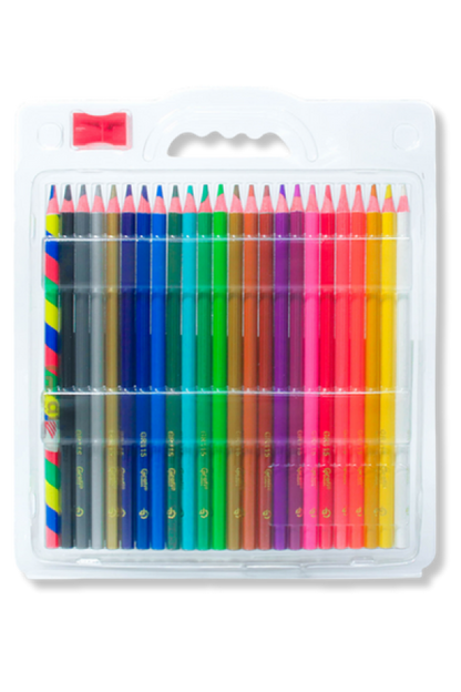 Colores Grafi Colors Redondos 4mm x 24 Unidades, Incluye 1 Multicolor 2 Metalizados