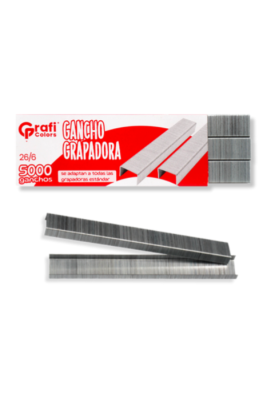 Gancho Grapadora Grafi Colors Estándar Galvanizada 26/6 x 5000