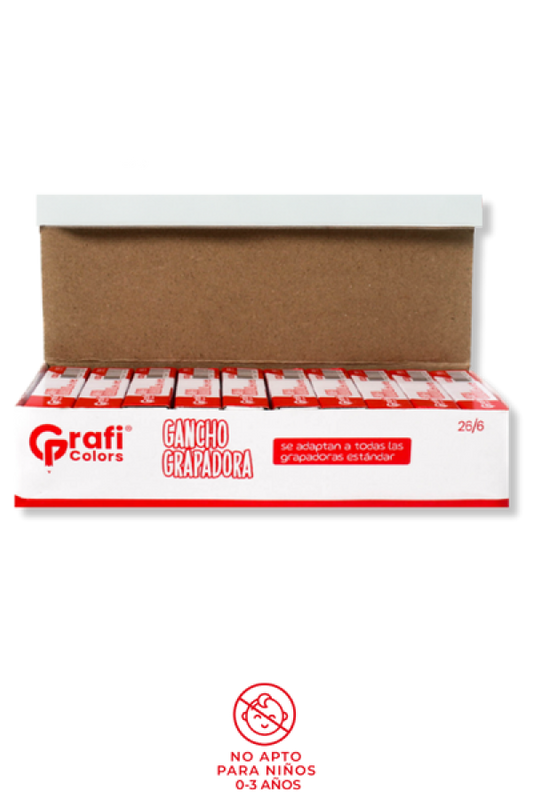 Gancho Grapadora Grafi Colors Estándar Galvanizada 26/6 x 1000