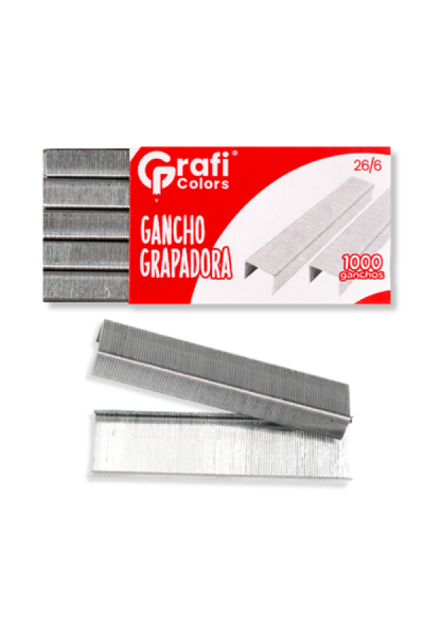 Gancho Grapadora Grafi Colors Estándar Galvanizada 26/6 x 1000