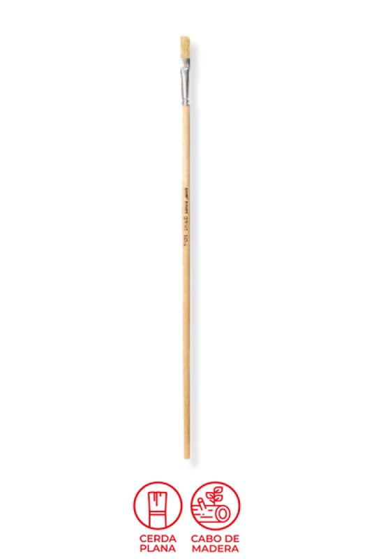 Pincel Plano Grafi Colors # 04  x 12 Unidades