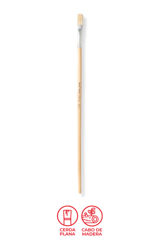 Pincel Plano Grafi Colors # 06  x 12 Unidades