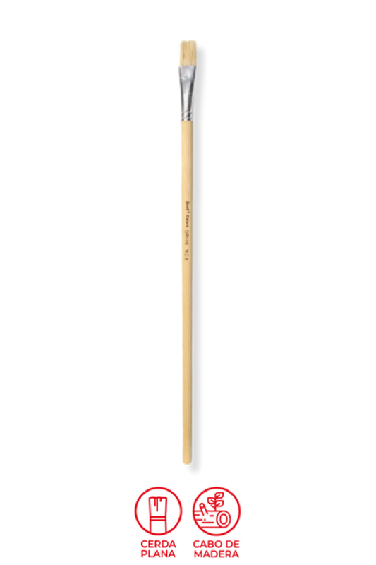 Pincel Plano Grafi Colors  # 08 x 12 Unidades