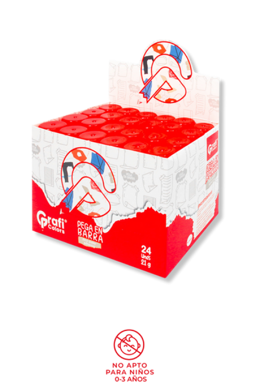Pega En Barra Grafi Colors x 24 Unidades De 21 Gramos