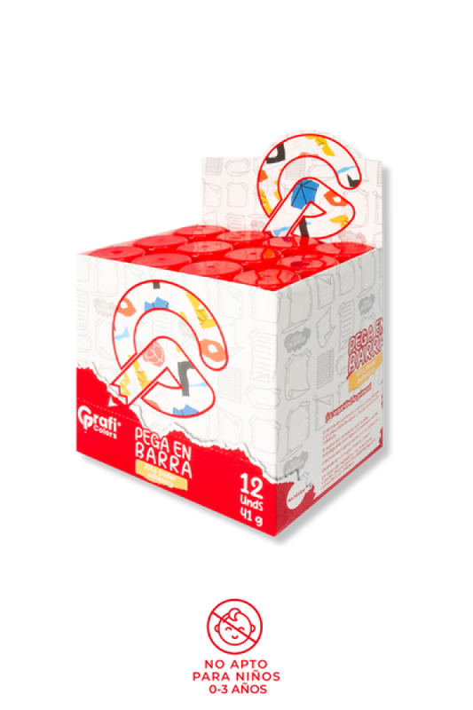 Pega En Barra Grafi Colors x 12 Unidades De 41 Gramos