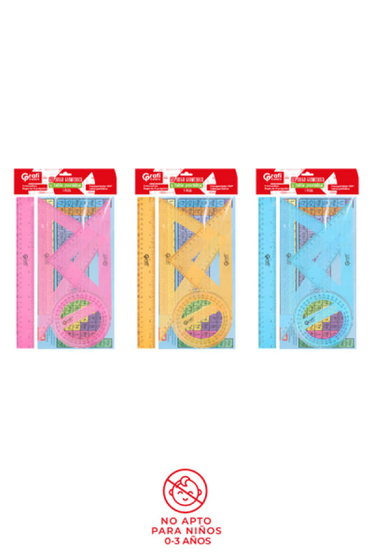 Juego Geométrico Grafi Colors Colores Traslucidos Incluye Tabla Periódica