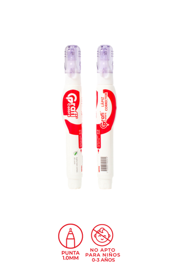 Lápiz Corrector Líquido Grafi Colors x 12 Unidades