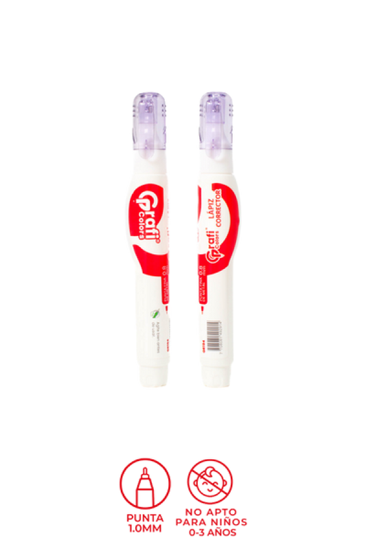 Lápiz Corrector Líquido Grafi Colors x 12 Unidades