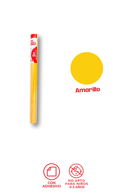 Rollo Papel Adhesivo Grafi Colors  Amarillo 3 Mts
