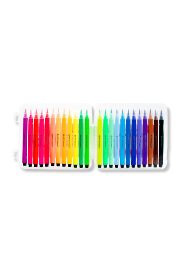 Estuche Marcadores Aqua Brush Grafi Colors Punta Pincel x 24 Unidades