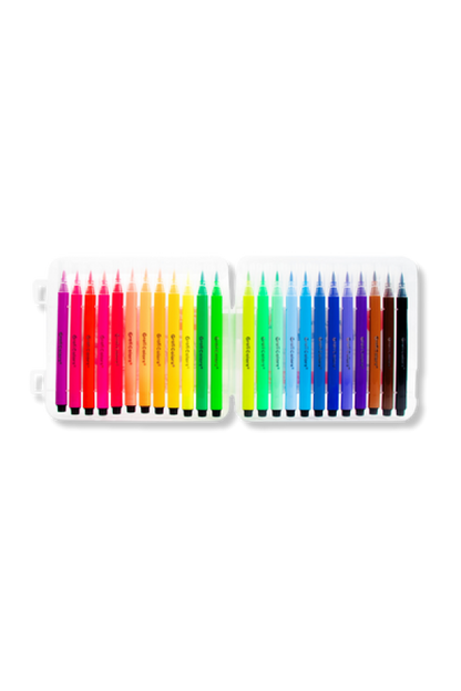 Estuche Marcadores Aqua Brush Grafi Colors Punta Pincel x 24 Unidades