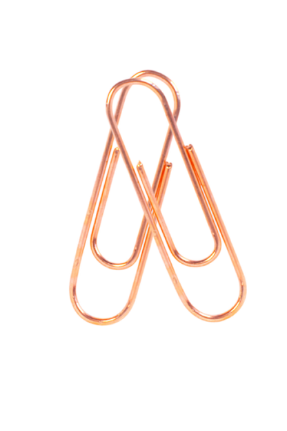 Clips para papel Grafi Colors Oro Rosa 20 mm En Bolsa  x 60 Unidades